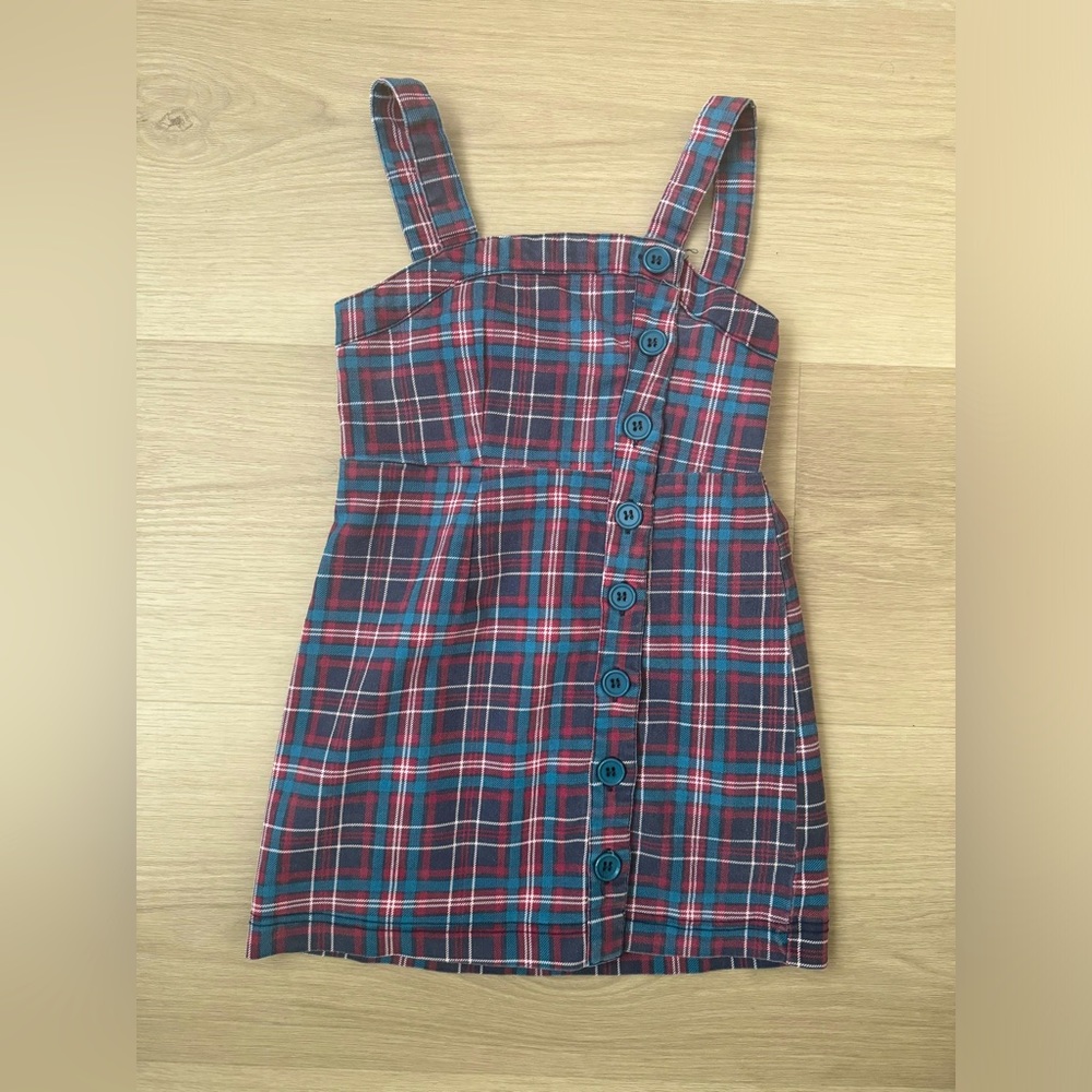 Plaid overalls size 6